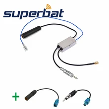 Superbat FM/AM в DAB/FM/AM автомобильный радиоусилитель/конвертер/сплиттер и Fakra в DIN антенный адаптер кабель