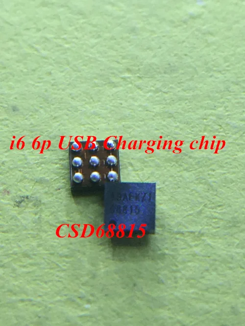 10 шт./лот CSD68815 D68815W15 для iPhone 6 iphone6 Plus 9 контактный стеклянный ic чип USB зарядки и