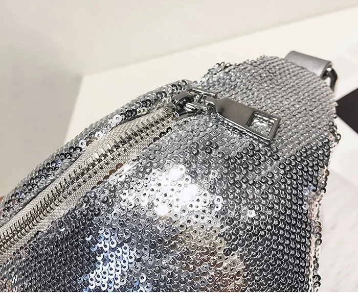 Miyahouse Sequin Fanny Pack Женская нагрудная сумка через плечо модная поясная сумка с пайетками Женская дешевая поясная сумка