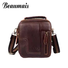 2017 mode neue männer Messenger Bags Retro Schultertasche Echtes Leder-taschen Kleine größe männer reisetaschen NB009
