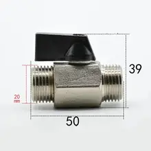 DN15 G 1/" BSP Мужской латунь мяч Клапан воды газойль Порты и разъёмы Размеры 9 мм с синей ручкой