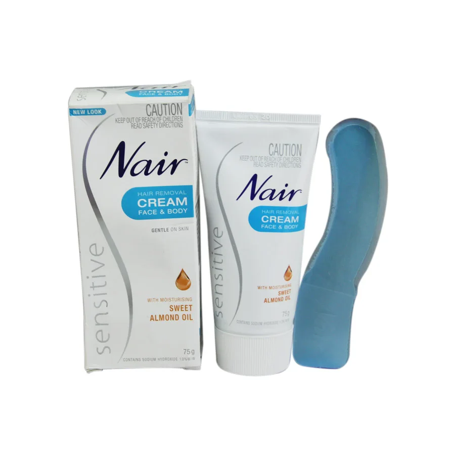 Австралийское Nair чувствительное удаление волос Cream75g мягкое и быстрое вокруг