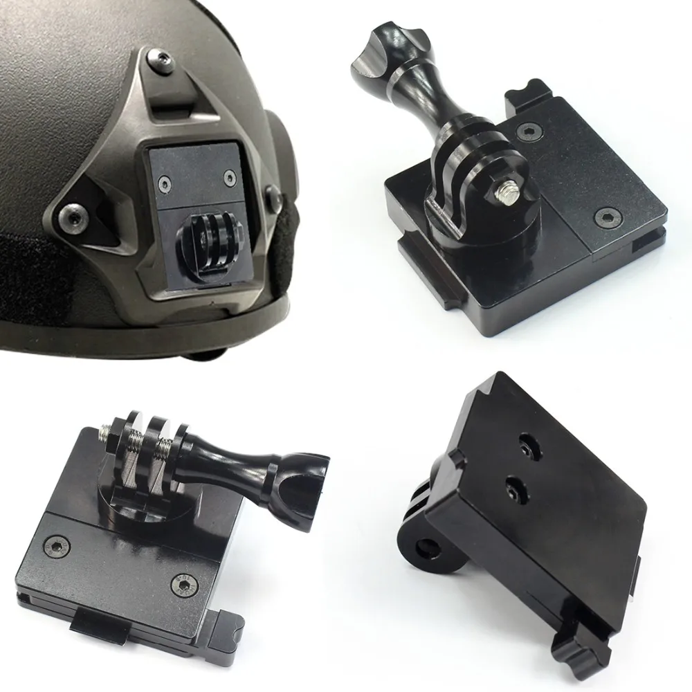 Helmet CNC Алюминий съемный Базовый адаптер пряжка с винтовым зажимом для GoPro HERO3/3+/4/5 экшн Камера аксессуары Запчасти 18799TW