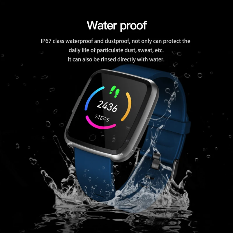 

Smart watch IP67 Waterproof Fitness Tracker Heart Rate Monitor Blood Pressure Women men Clock Smartwatch For Android IOS phone