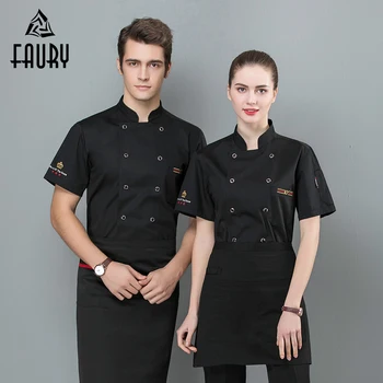 

Double-breasted Chef Jacket Restaurant Kitchen Wear Waiter Shirt Food Service Cook Jacket Cafe Bakery Hotel Barbershop Uniform