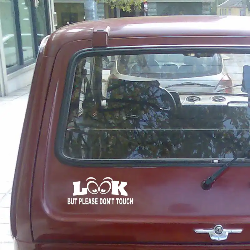 CS 546#10*23.7cm look but please do not touch funny car sticker and