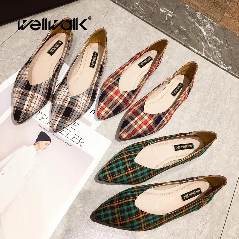 

Wellwalk Ballerina Flats Woman Shoes Fashion Ballet Flats Ladies Genuine Leather Shoes Women Design Flats Comfortable Shoes