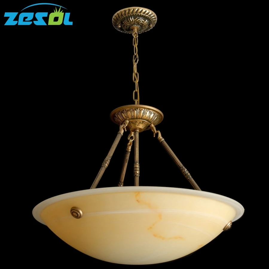 

ZESOL Antique Iron chandelier Lighting Bronze light living room bed room lamp