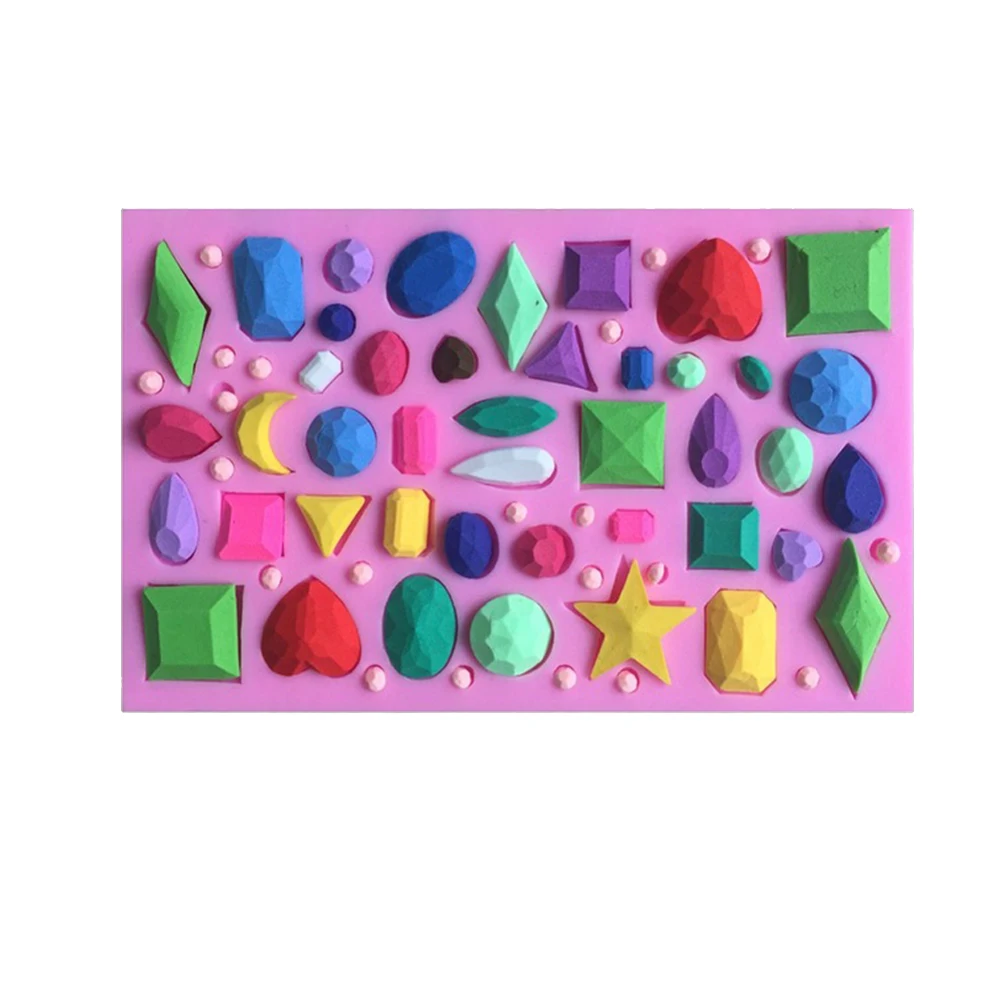 

Mini Diamonds Jewel Gemstone Shape Fondant Cake Molds Chocolate Mould Kitchen Baking Tools