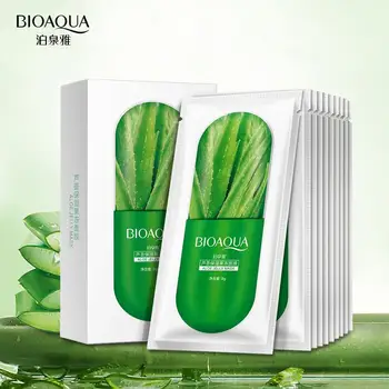 

10pcs/Box Facial Aloe Jelly Sheet Mask Deep Moisturizing Hydrating Face Mask Prevent & Refine Aging Skin Care Product