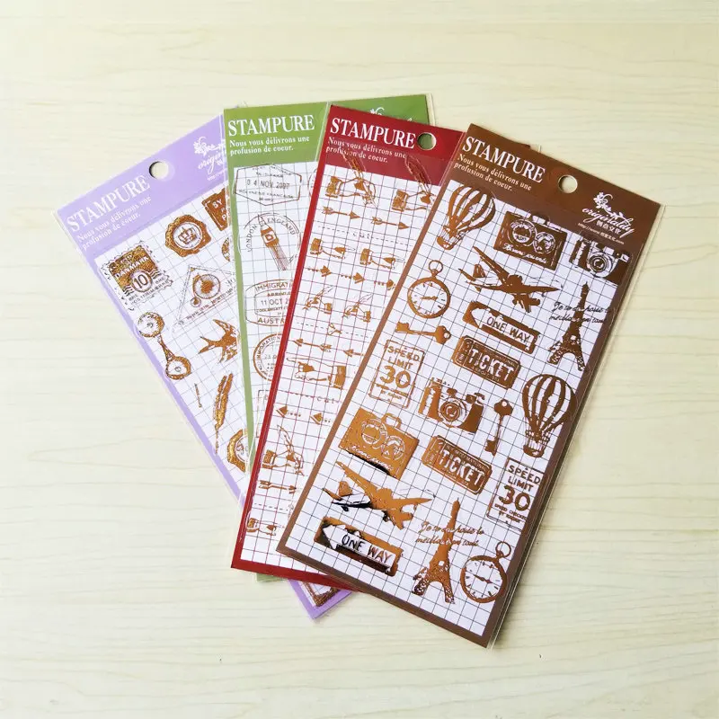 

1PC Cute New Retro Transparent Postmark Diary Decorative Planner DIY Diary Scrapbooking Phone Index Seal Stationery Stickers