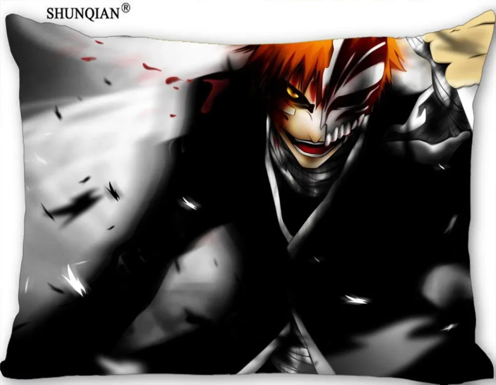

Hot Nice BLEACH Anime Rectangle Pillowcase Zipper Wedding Custom Pillow Case For Bedroom Pillow Cover(two sides) 17-12.29