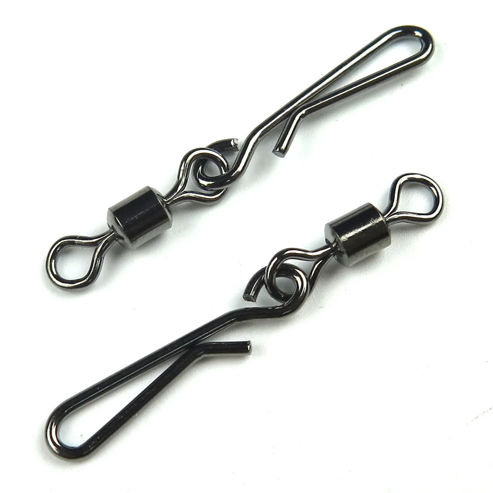 100 pcs/lot fishing swivels plus fishing snaps with safety Connector