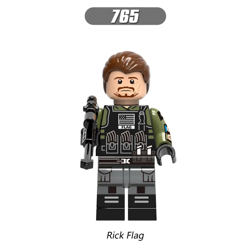 

Single Sale Super Heroes Star Wars 765 Rick Flag Model Mini Building Blocks Figure Brick Toy kids gift Compatible Legoed Ninjaed
