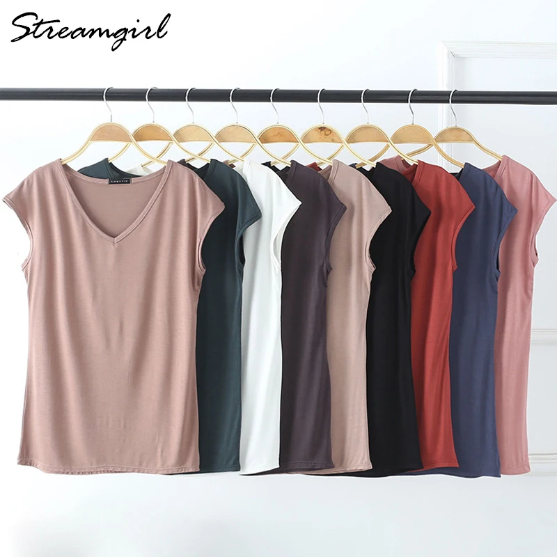 

Female T-shirt Women Cotton White Shirt Women Tshirt V Neck T Shirt 2019 Tee Shirt Femme Black Top Short Sleeve For Woman Summer