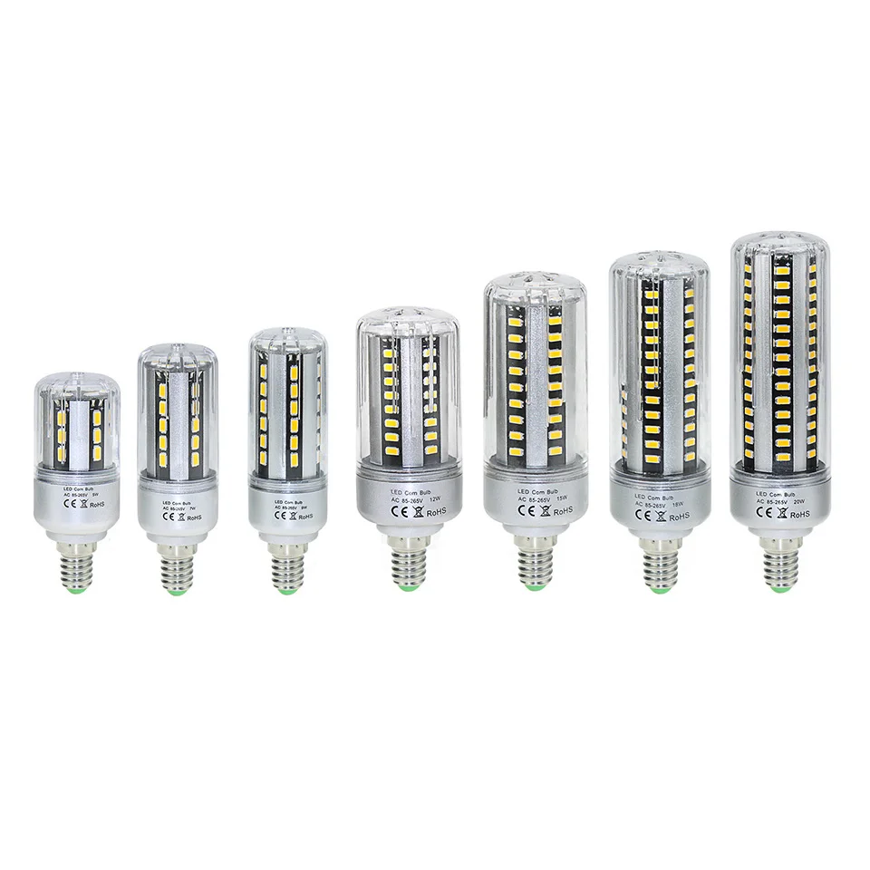 E27 светодиодные кукурузные лампы SMD5736 5 Вт 15 20 алюминиевые накаливания e27 E14 Led 24 36 42