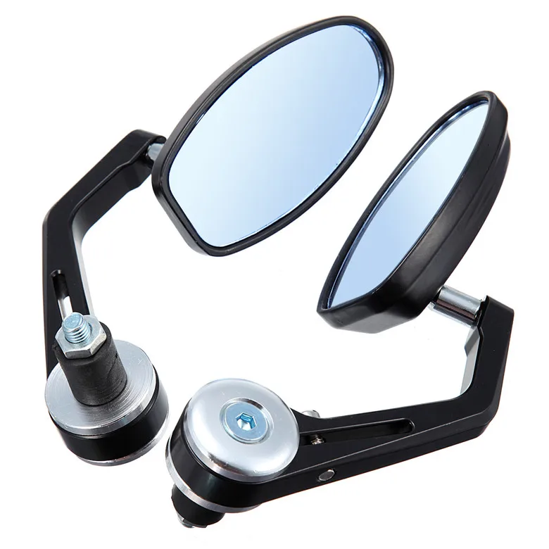 silver BAR END MIRRORS ALUMINIUM MIRROR MOTO SCOOTER HONDAin Scooter Parts & Accessories from