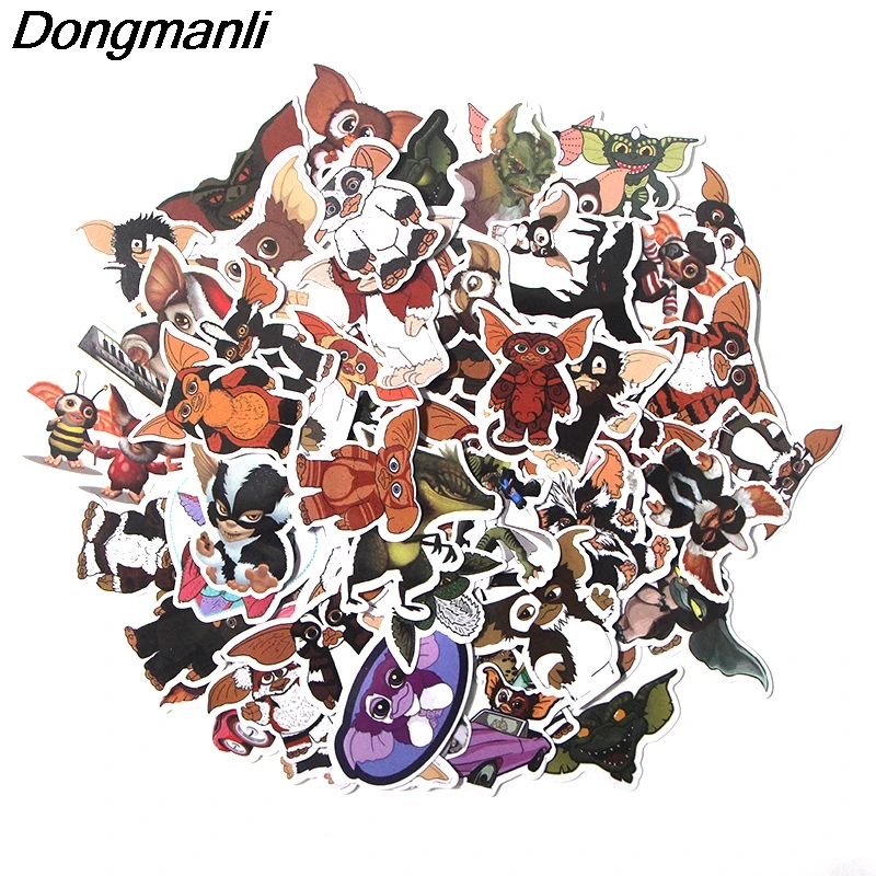 

P3456 Dongmanli 66pcs/set Gremlins DIY Skateboard Graffiti Laptop Badge Motorcycle Luggage Bags Accessories