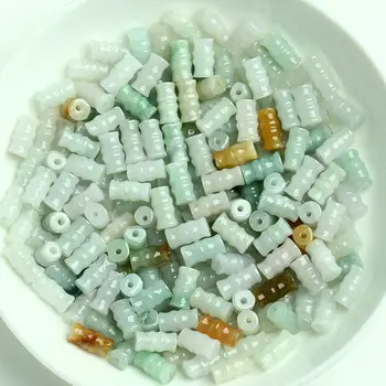 

100pcs Chinese Natural A Grade Jade (Jadeite) Bamboo Accessories Loose Beads