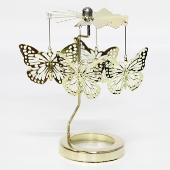 

Aromatherapy Candle Holders European Iron Windmill Rotating Lantern Bird Candlestick Candlelight Dinner Cup Props