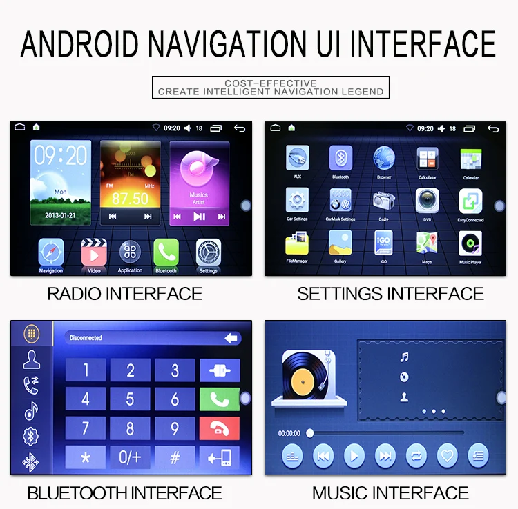 ANLUD Car Multimedia Player GPS 7 Touch Screen Android Universal MP5 Player 2DIN In-Dash FM Radio For TOYOTA Rear View Camera (11)