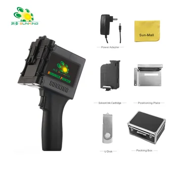

SunKing Touch Screen 600DPI Handheld Inject Printer for Food Packing Label Machine, Cosmetics, Plastic, Glass, Metal, Pipe, Wood