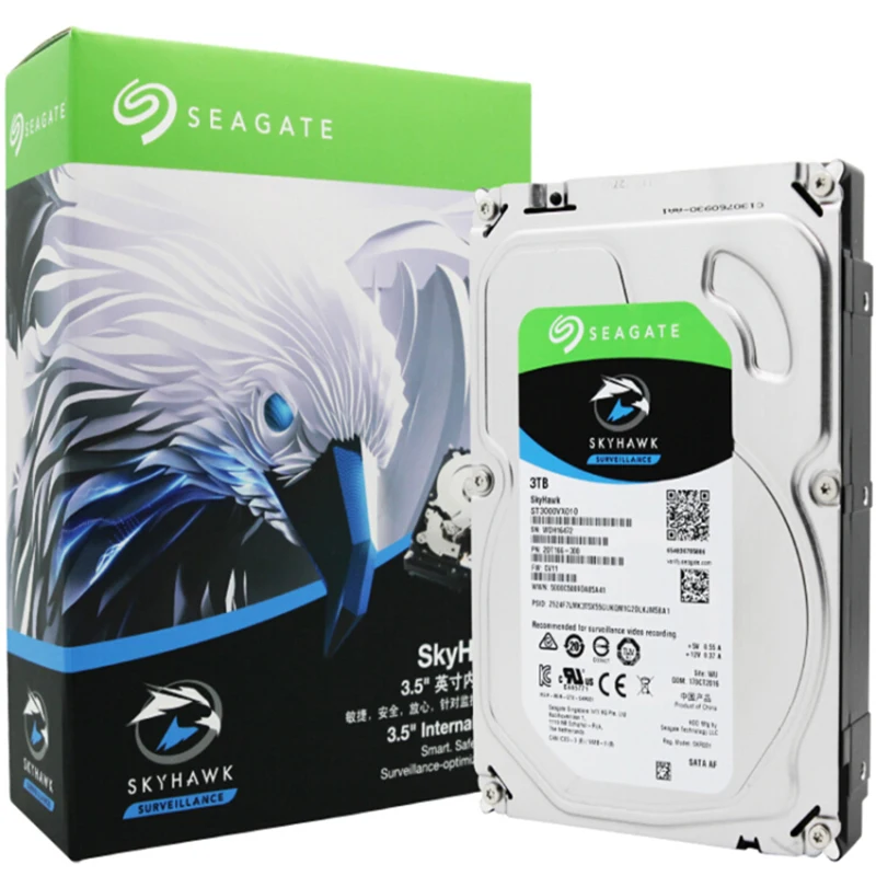 Новый внутренний жесткий диск Seagate 3 ТБ HDD Skyhawk для видеонаблюдения 5 дюйма 5900