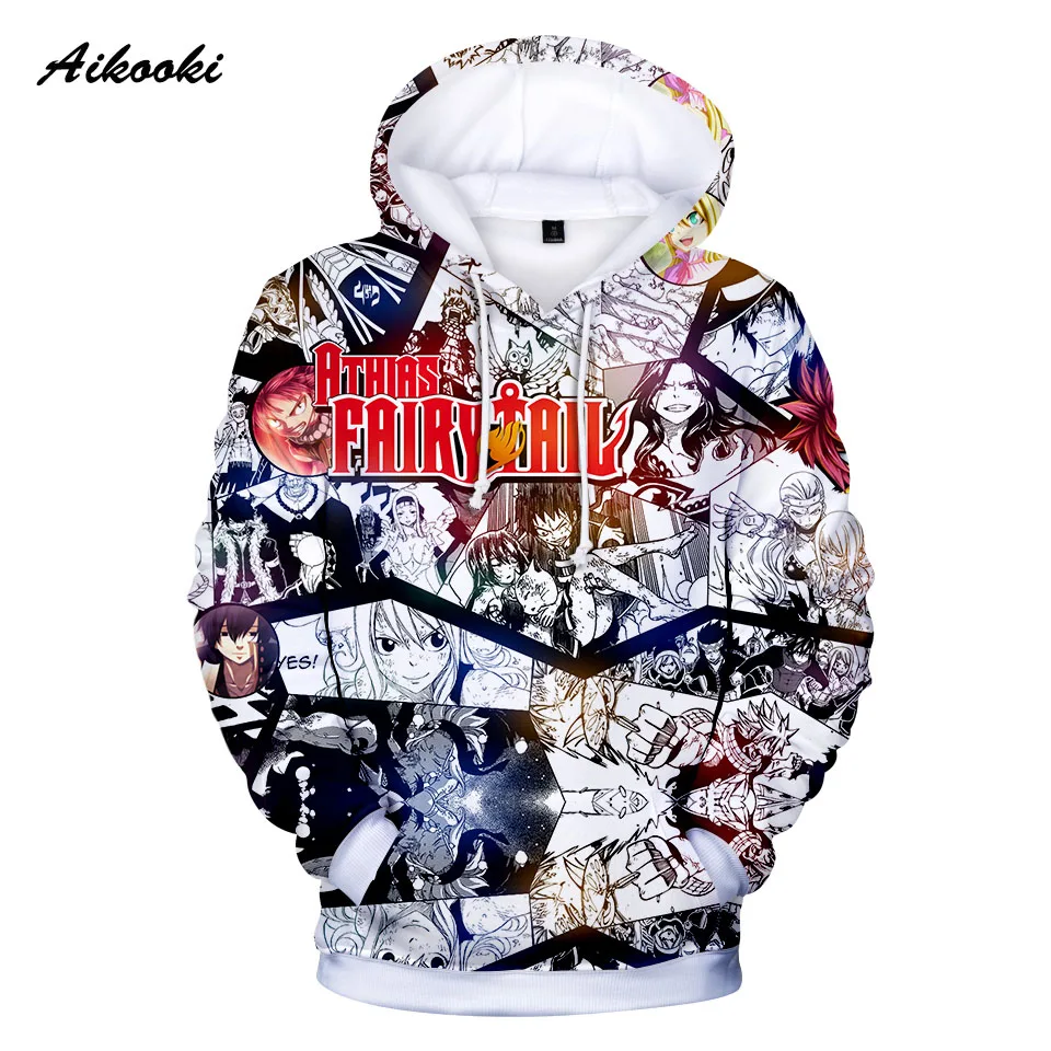 

Aikooki New Fairy Tail Anime Hoodies 3D Hot Sale Men Casual Print Fairy Tail Character 3d Sweatshirt Hoodie Long Sleeve Clothes