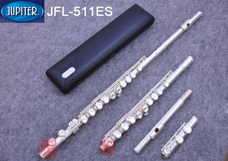 

High quality flute JUPITER JFL-511ES 16 Closed hole C tune Silver flute Musical instruments Professional flauta transversal