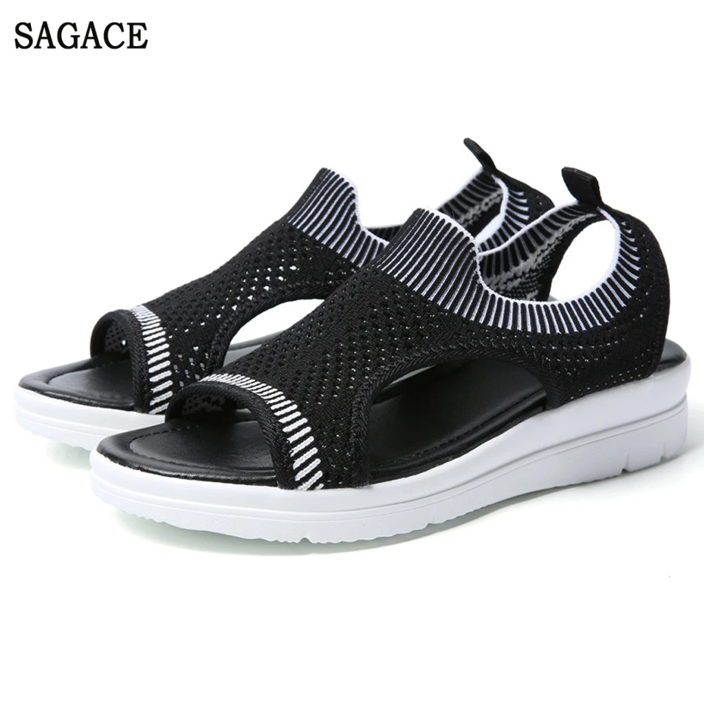 

SAGACE Women Platform Thick Summer Flip Flop Shoes Roman Casual Sexy High Quality Outsid Ladies Shoes Flock Sandals