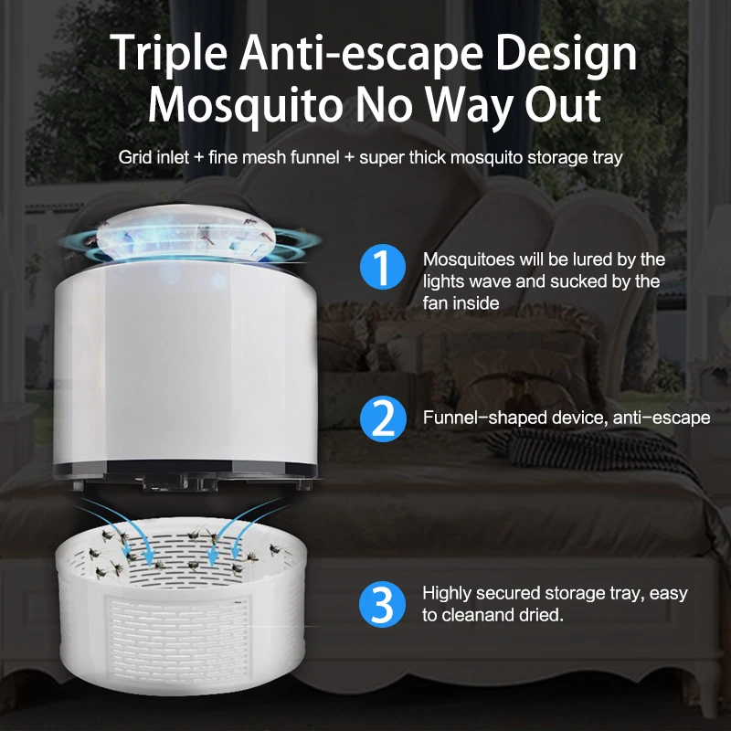  Goodland LED Mosquito Killer Lamp USB Anti Mosquito Electric Bug Zapper Silent Mosquito Trap For Ou - 32893615920