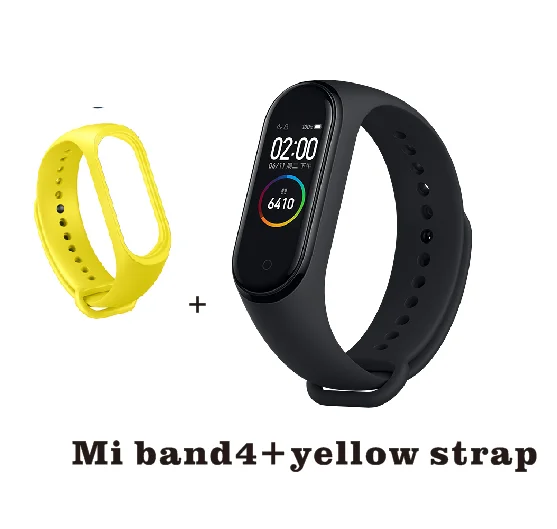 Новейший Xiaomi mi-браслет 4 смарт-браслет mi Band 4 фитнес-браслет 135 мАч цветной экран Bluetooth 5,0 - Цвет: Add strap