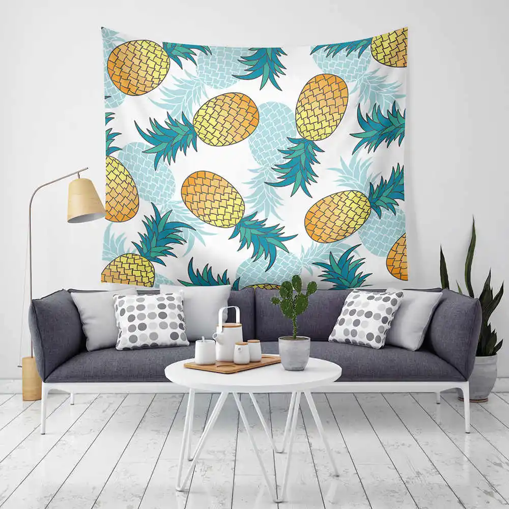 

Modern Orange Pineapples Sweet Macrame Wall Hanging Tapestry Bohemian Decor Polyester Mandala Tapestry Decoration Boho Carpets