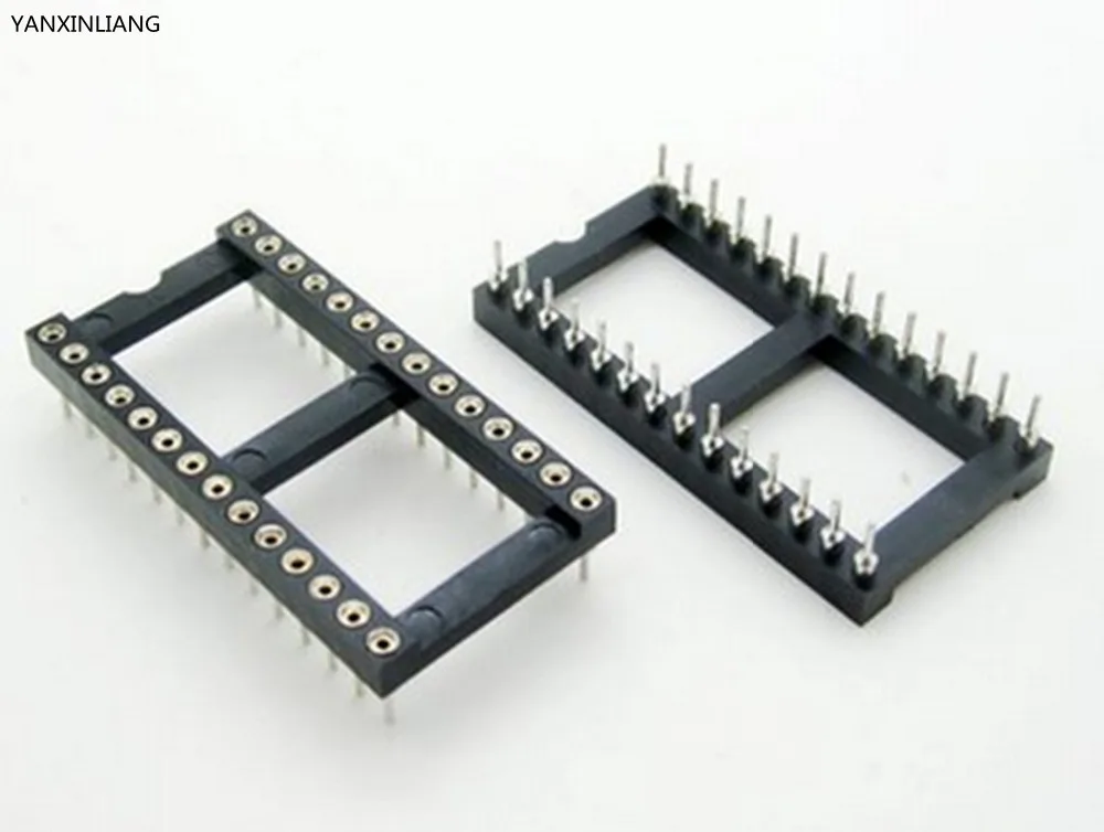 17PCS 28 Pin Round DIP IC Socket Adapter Wide 28Pin Pitch 2.54mm