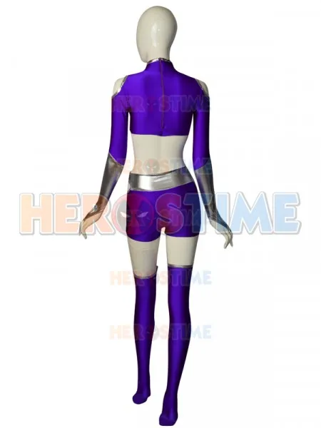 Дети Starfire костюмы косплей супергероя зентай облегающий костюм на Хэллоуин для