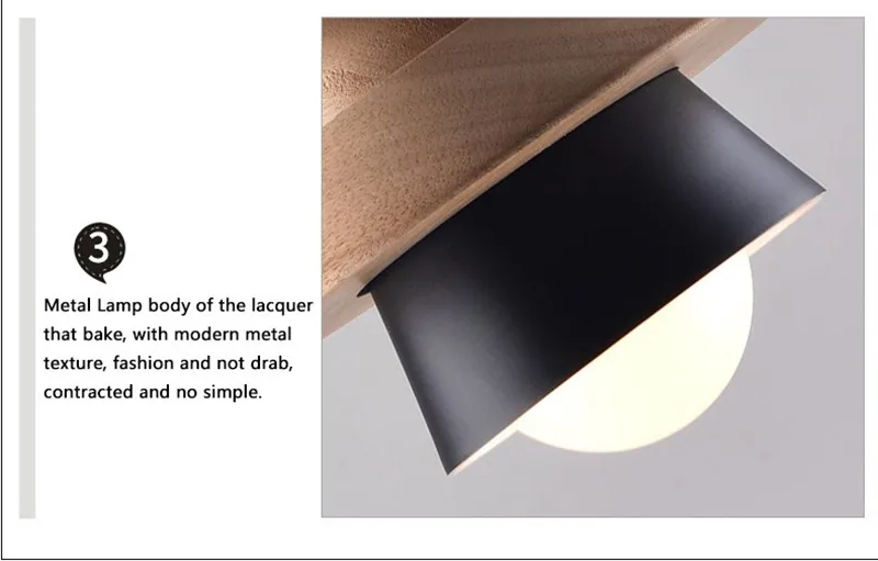 Nordic контракт Декор подвесные светильники Подвеска светильник, E27 Алюминий+ деревянные подвесные лампы современные светильники черный, белый цвет
