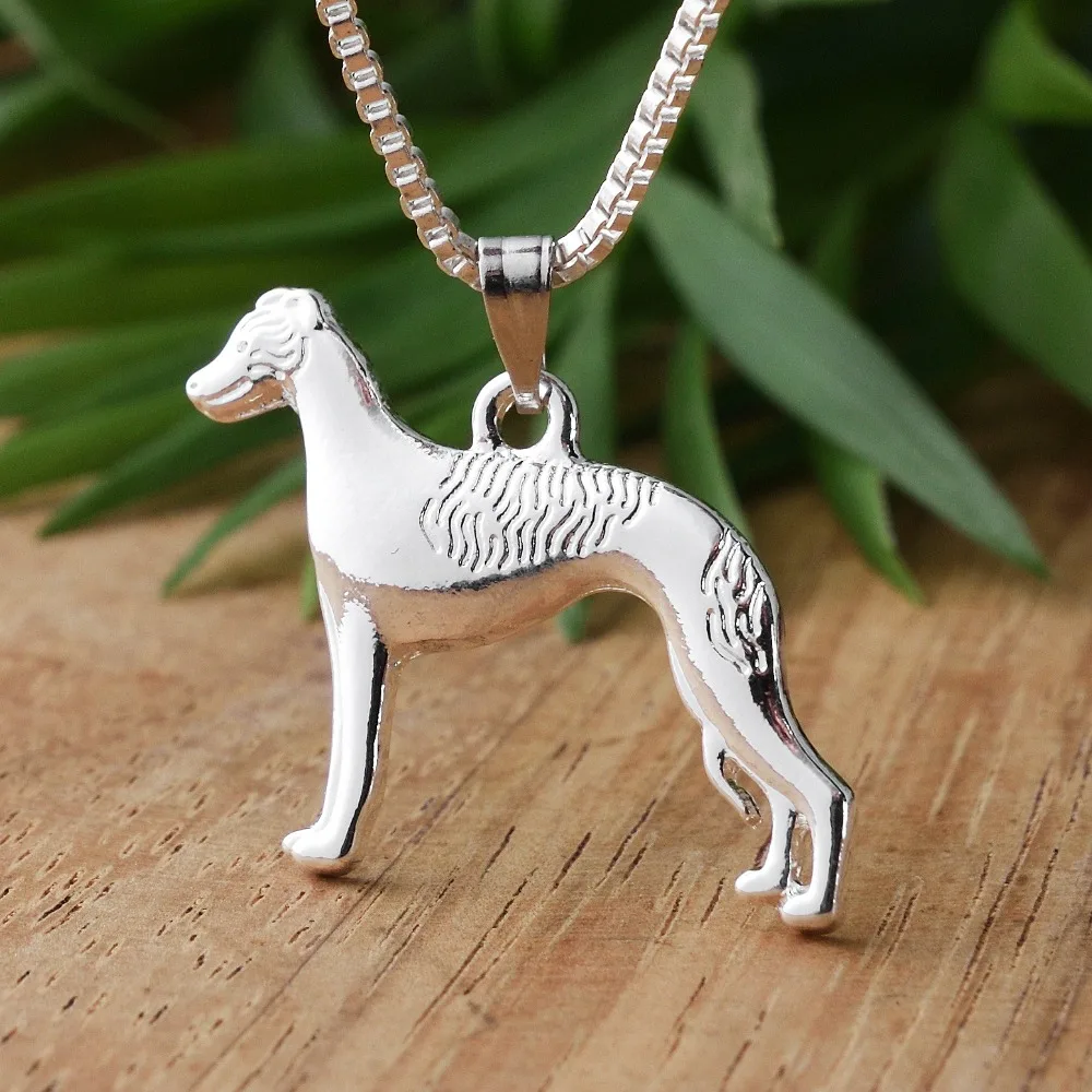 Whippet Standing Necklace Women Cute Puppy Collier Za Pet Lovers Girl
