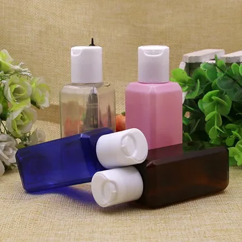 

50pcs 50ml Disc Cap Bottle Clear Plastic Cosmetic Container Empty Shampoo Shower Gel Lotion Essence Oil Makeup Packing
