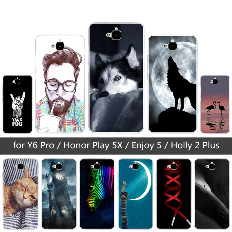 

Soft TPU END WOLF Case For Huawei Honor 4C Pro TIT-AL00 Y6 Pro TIT-L01 Enjoy 5 Honor Holly 2 Plus Cover For Huawei Honor Play 5X