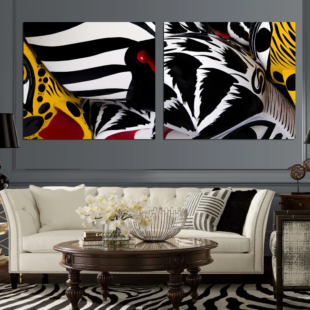 New 2 Pieces Leopard print Wall Art Abstract Modern African style
