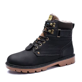 

ZERO MORE Men Boots Men's Snow Boots British High-Up Shoes Fashion Cotton Shoes Men's Boots Autumn And Winter Warm Ankle Boots