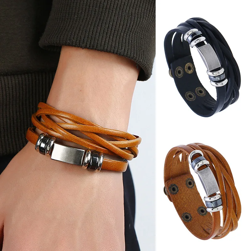 1 Pcs Men Bracelet Braided Vintage Bangle Jewelry Decoration Gift for Party M8694 | Украшения и аксессуары