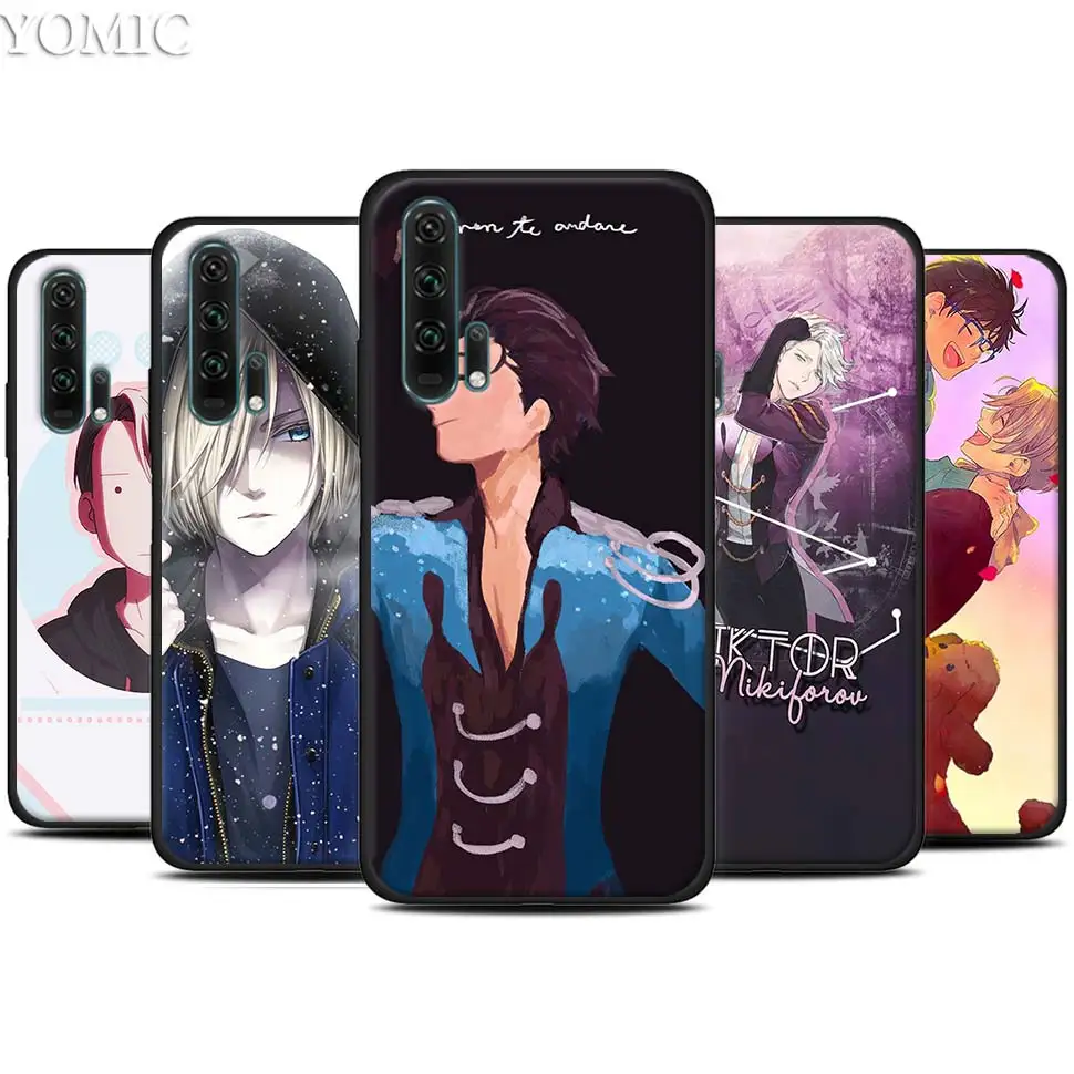 

yuri on ice history Black Silicone Case for Huawei Honor 20 Pro 10 20 Lite 20i V20 8X 8C 8A 8S Play Enjoy 9e 9s Case
