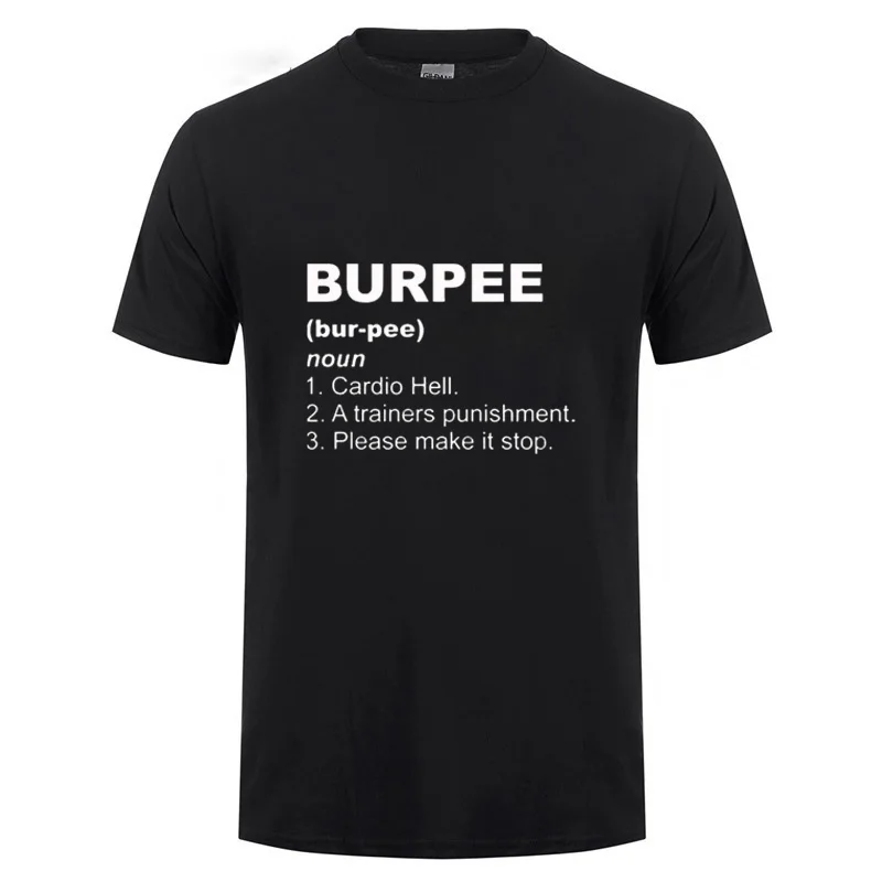 Офисная футболка с надписью «Burpee Definition», забавный подарок на день рождения для мужчин, уличная свободная хлопковая футболка для кроссфита, тренировочная одежда для спортзала