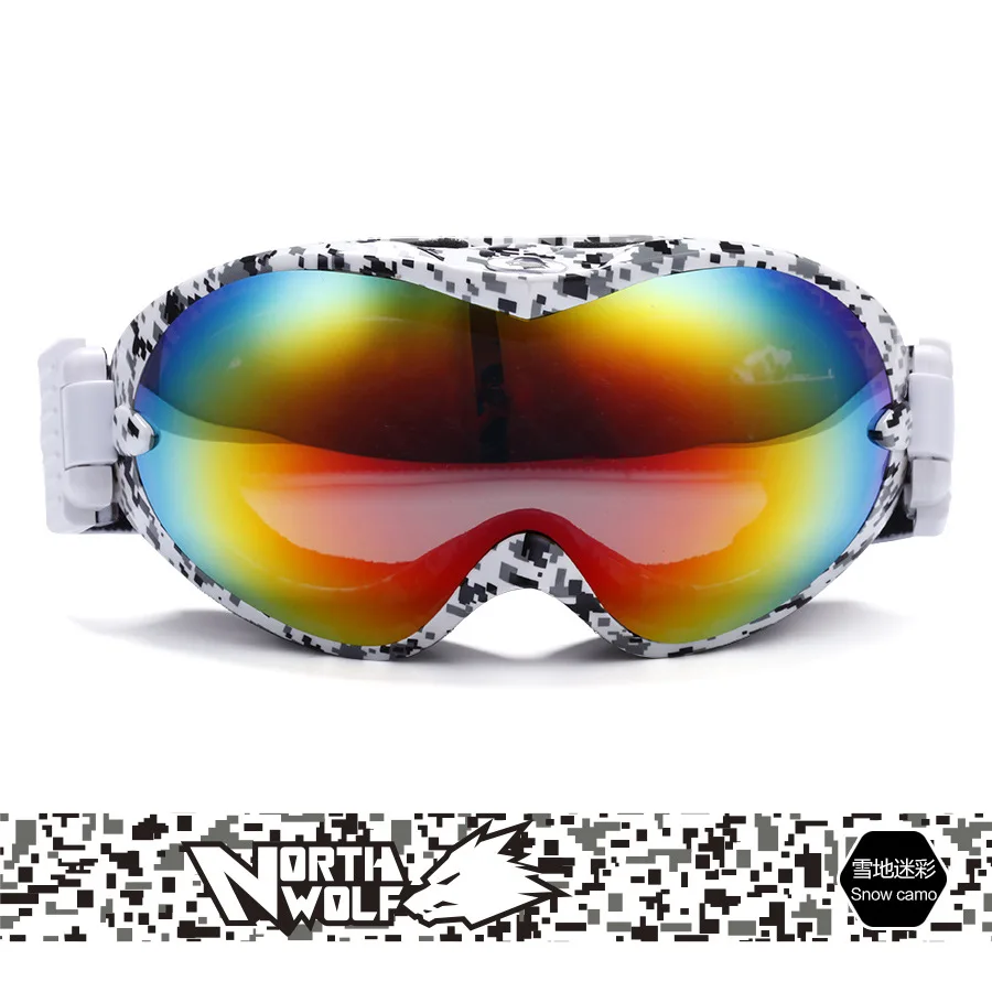 Горячие Новые брендовые лыжные очки двойные UV400 Анти-туман большой Лыжная маска очки лыжный человек снег сноуборд очки - Цвет: Серый
