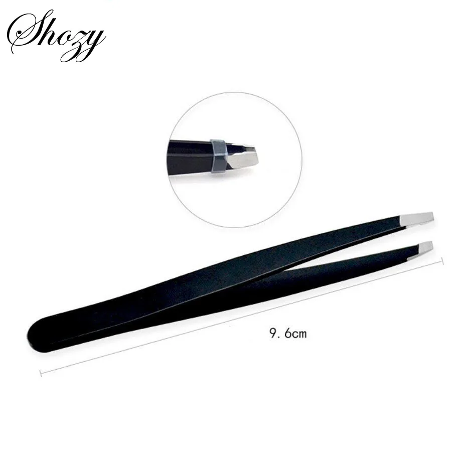 

Shozy Eyebrows Stainless Tweezers Brow Pincet Stainless Steel Slant Tip Hair Remover Cosmetic Eyebrow Clip Makeup Tool-TZ002