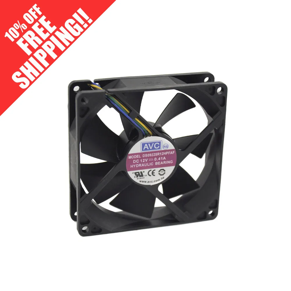

AVC 9025 DS09225R12HPFAF 12V 0.41A 4 line CPU cooling fan 92 * 25MM