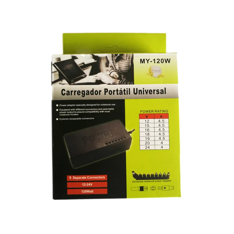 Universal Laptop Adapter 96W LED Charger Adjustable Power Supply Set 8 Detachable Plugs For Notebooks Dell HP Toshiba Acer Asus