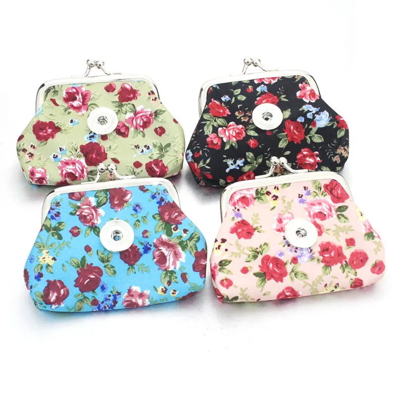 

charm random color 18mm Snap Button Jewelry Coin Purse For Women Bracelet YZ3