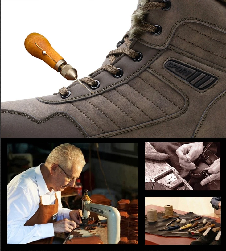 Fotwear/мужские зимние ботинки Мужские уличные противоскользящие Теплая плюшевая
